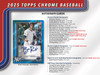 2025 Topps Chrome Baseball Jumbo Hobby Box