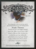 2015 Leaf Legends Of Sport Frank Thomas Red Auto /5 #BA-FT1