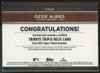 2024 Topps Tribute Ozzie Albies Purple Triple Relic /50 #TTR-OA