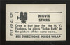 1948 Topps Magic William Bendix Movie Stars #17 VG/EX