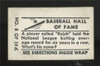1948 Topps Magic Rogers Hornsby Baseball Hall Of Fame #8 VG