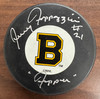 Jerry Toppazzini Signed Autographed Puck JSA Cert