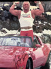 1985 WWF Hulk Hogan Corvette Poster Signed Autograph JSA