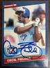 1986 Donruss Cecil Fielder RC #512 Signed Autographed JSA