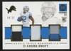 2020 Panini Encased D'Andre Swift RC Gold Triple Patch /25 #RT-9