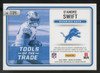 2021 Panini Absolute D'Andre Swift Prime Tools Of The Trade Dual Patch Auto /25
