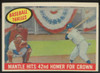 1959 Topps Mickey Mantle Baseball Thrills 42nd Homer For Crown #461 G/VG