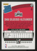 2018-19 Panini Donruss Shai Gilgeous-Alexander RC Rated Rookie #162