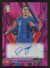 2023 Topps Finest Road To UEFA Isak Bergmann Johannesson Fuchsia Lava Auto /75