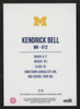 2025 Onit University Of Michigan Kendrick Bell Maize Auto /65 #S-13