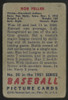 1951 Bowman Bob Feller Picture Card #30 Poor