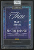 2025 Panini Three & Two Matt Shaw RC Pristine Prospect Auto /49 #PPS-MS