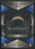 2024 Panini Black Ladd McConkey RC Blacked Out Shield Patch Auto RPA 1/1 #BOJ-LM