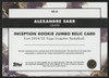 2024-25 Topps Inception Alexandre Sarr RC Blue Jumbo Patch /25 #RJR-AS