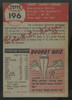 1953 Topps Bob Keegan #196 VG