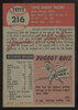 1953 Topps Jim Hughes #216 VG