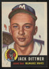 1953 Topps Jack Dittmer #212 EX