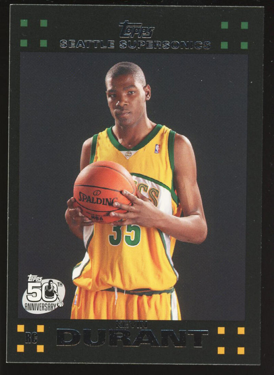 2007-08 Topps Basketball #112 Kevin Durant Rookie RC Sonics OKC Nets  Superstar