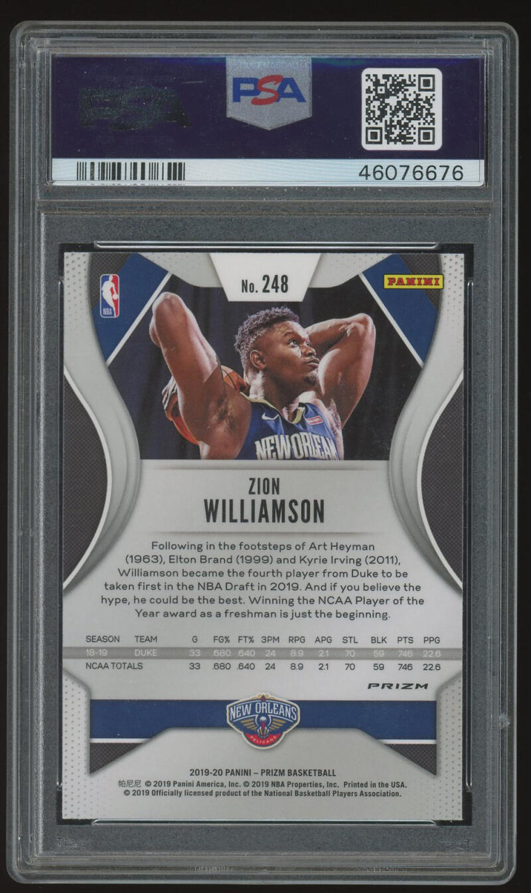 2019-20 Panini Prizm Ruby Wave #248 Zion Williamson RC Rookie