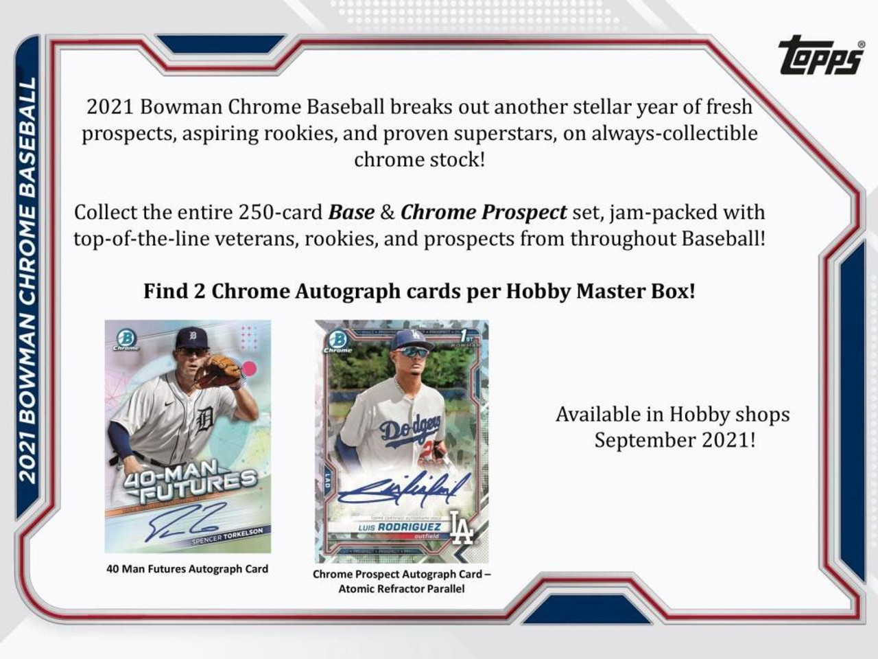 2021 Bowman Chrome Baseball Hobby Box - Legends Fan Shop