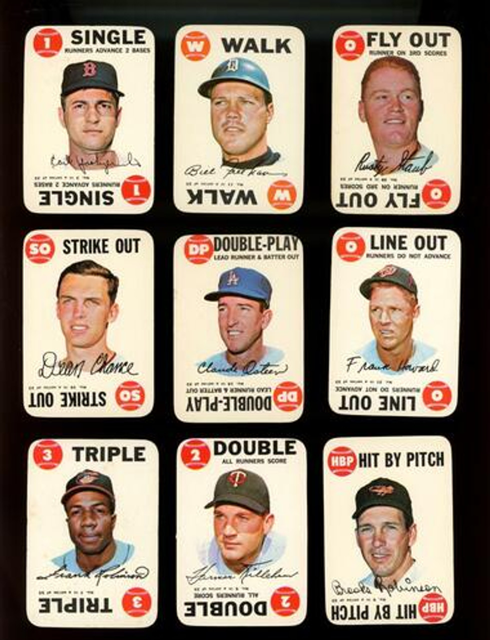 1968 Topps Baseball Insert Cards Lot of 13 w/ Mays, Aaron, and