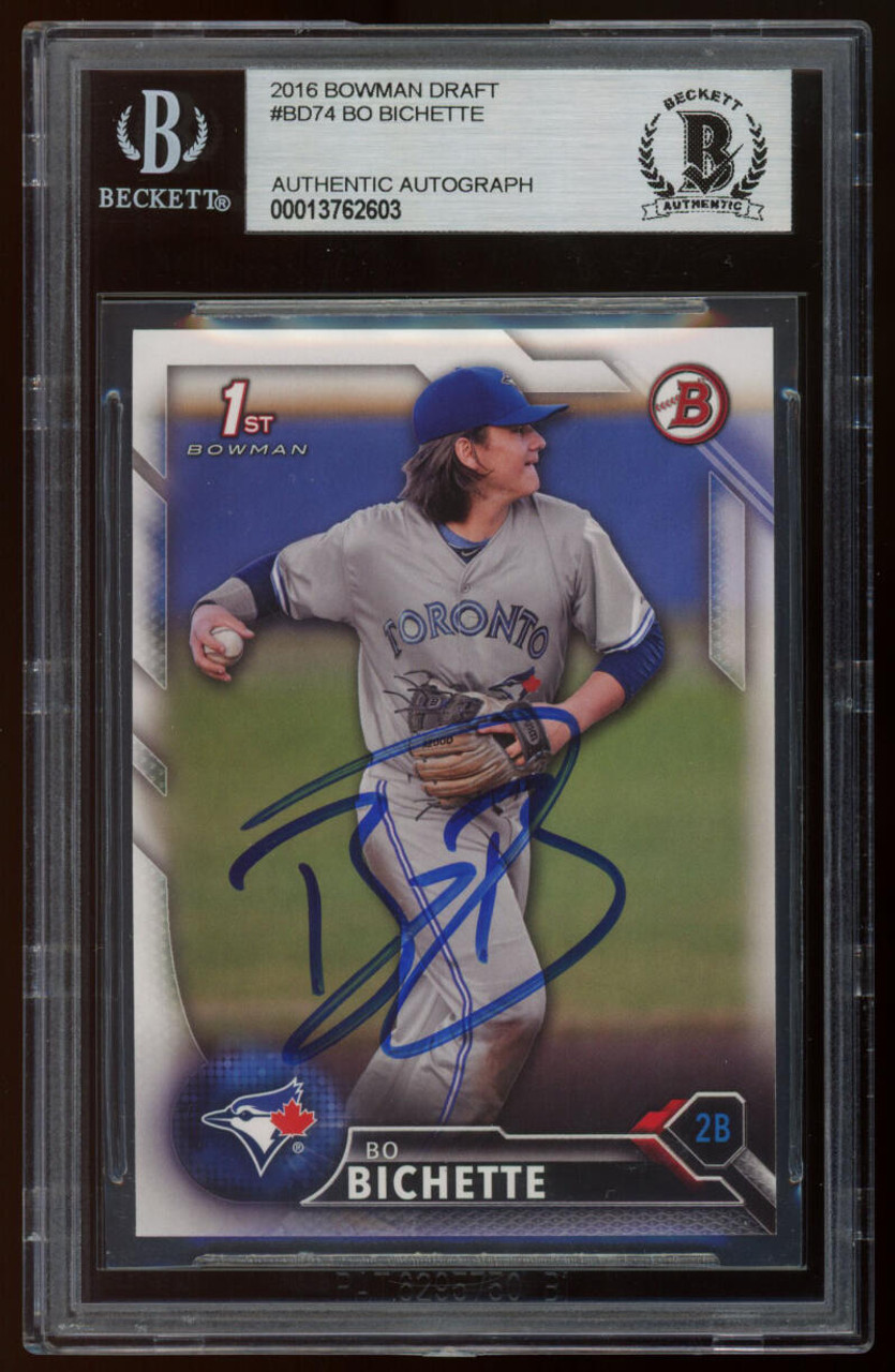 Bo Bichette Signed 2019 Bowman Prospects Autograph Card RC Toronto Blue Jays