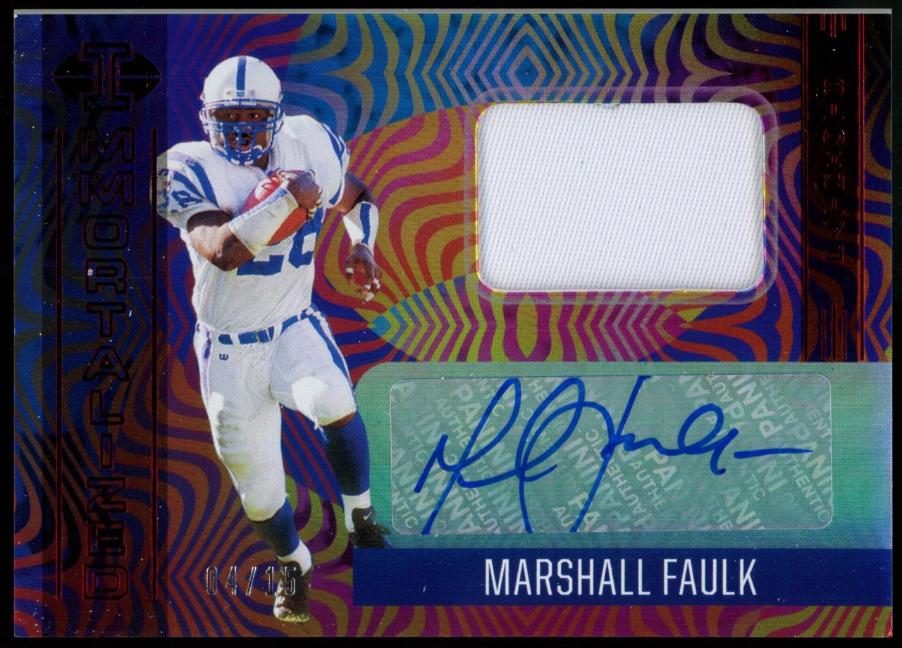 2021 Illusions Marshall Faulk Immortalized Patch Auto /15 #IJ-MF