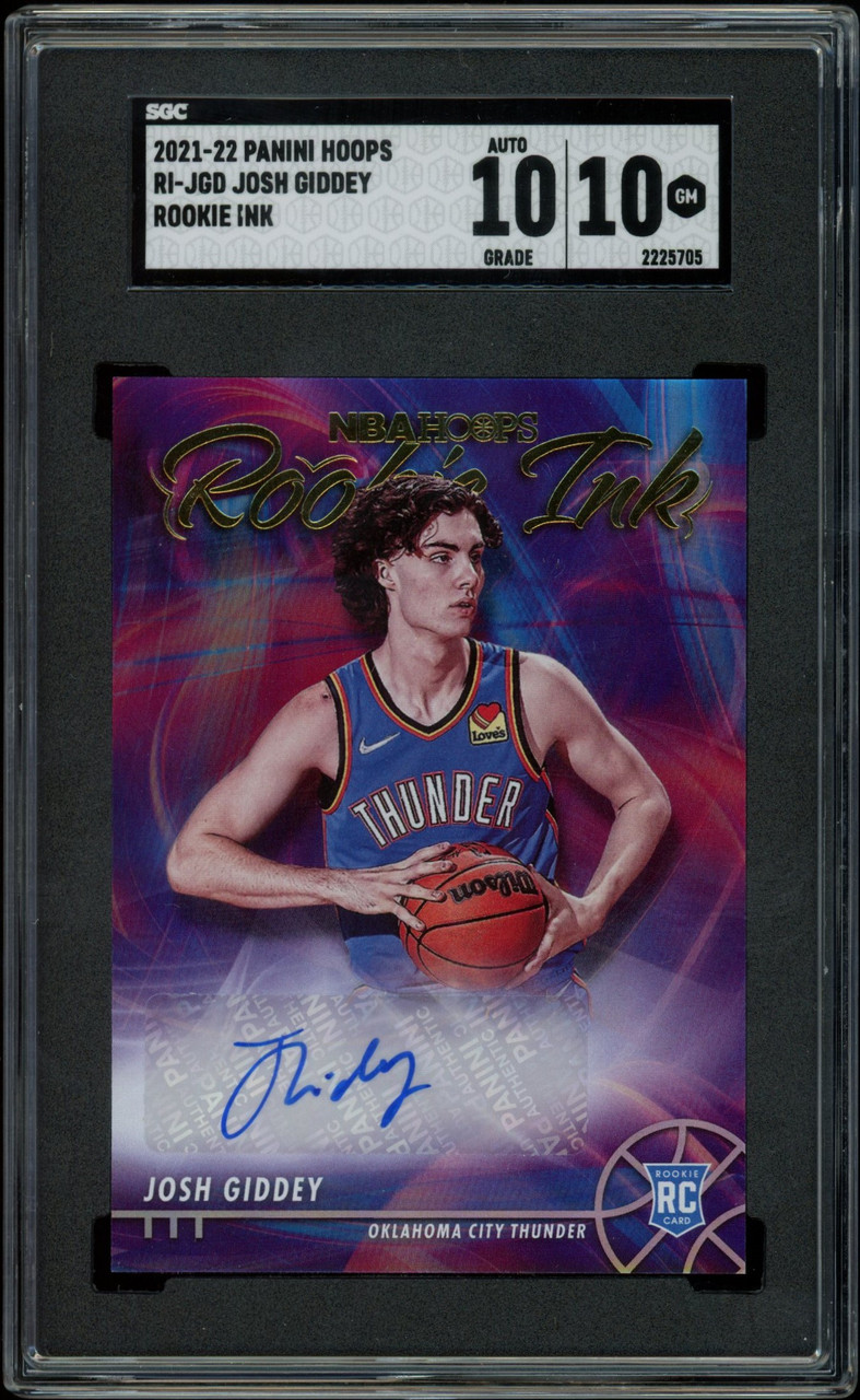 2021-22 Panini Hoops Rookie Ink Josh Giddey RC Auto SGC 10/10