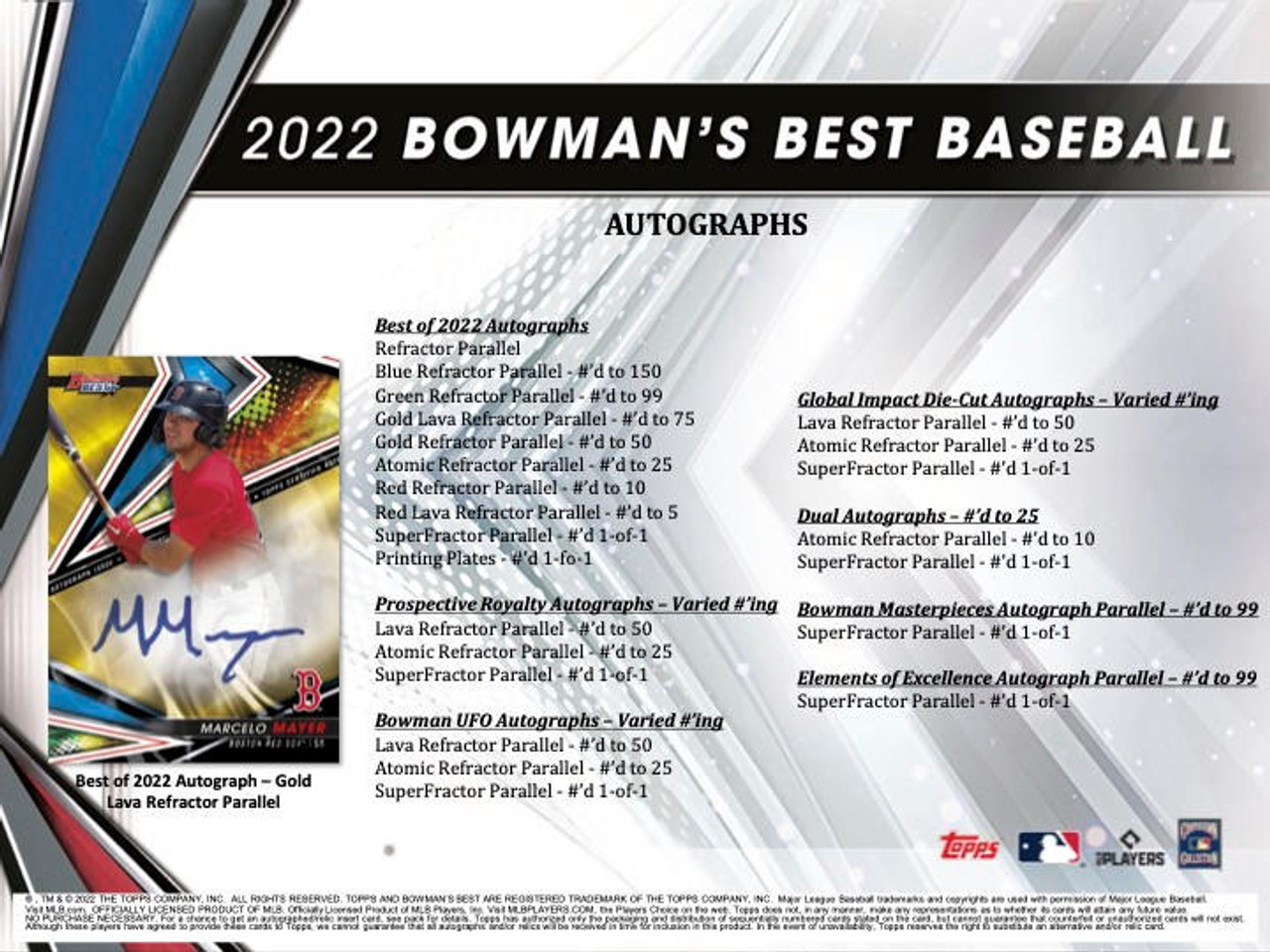 2023 Bowman's Best Baseball Hobby Box - Legends Fan Shop