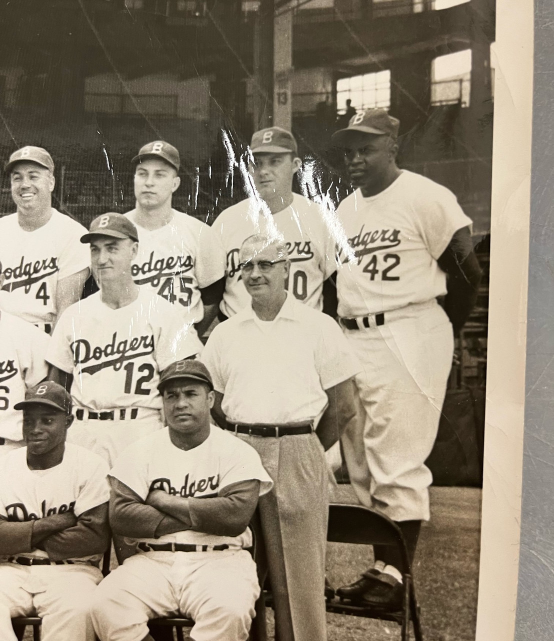Collectible Exhibit Card depicting the Brooklyn Dodgers 1955 team photo, of  the team that won the 1955 World Series Stock Photo - Alamy