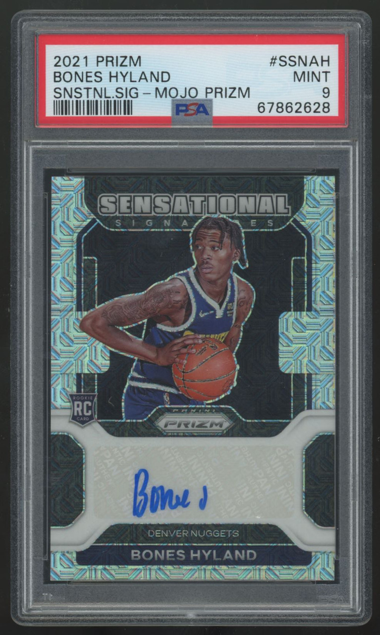 2021/22 Prizm Bones Hyland Sensational RC Auto Mojo /25 PSA 9