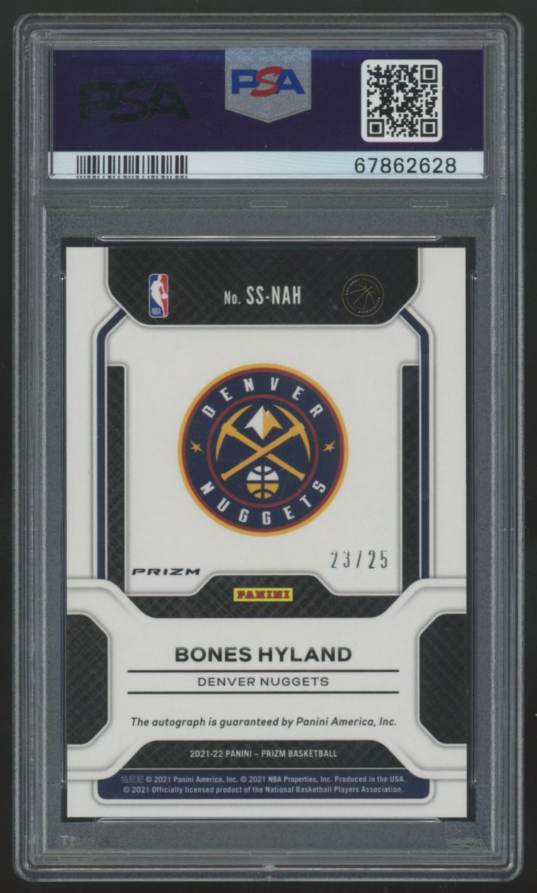 2021/22 Prizm Bones Hyland Sensational RC Auto Mojo /25 PSA 9