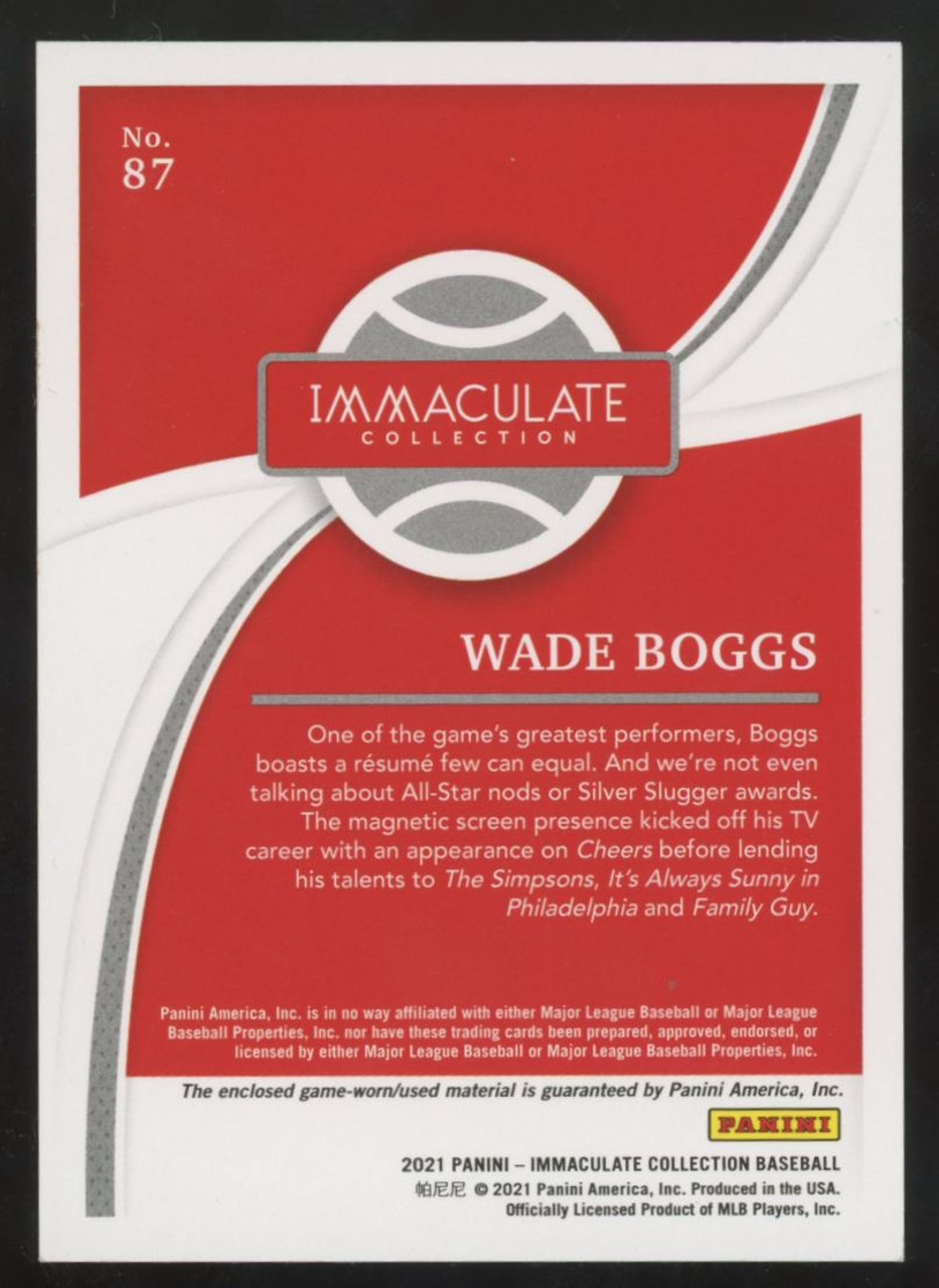 Wade Boggs player worn jersey patch baseball card (Boston Red