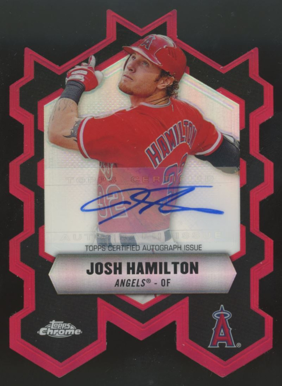 Josh Hamilton player worn jersey patch baseball card (Texas