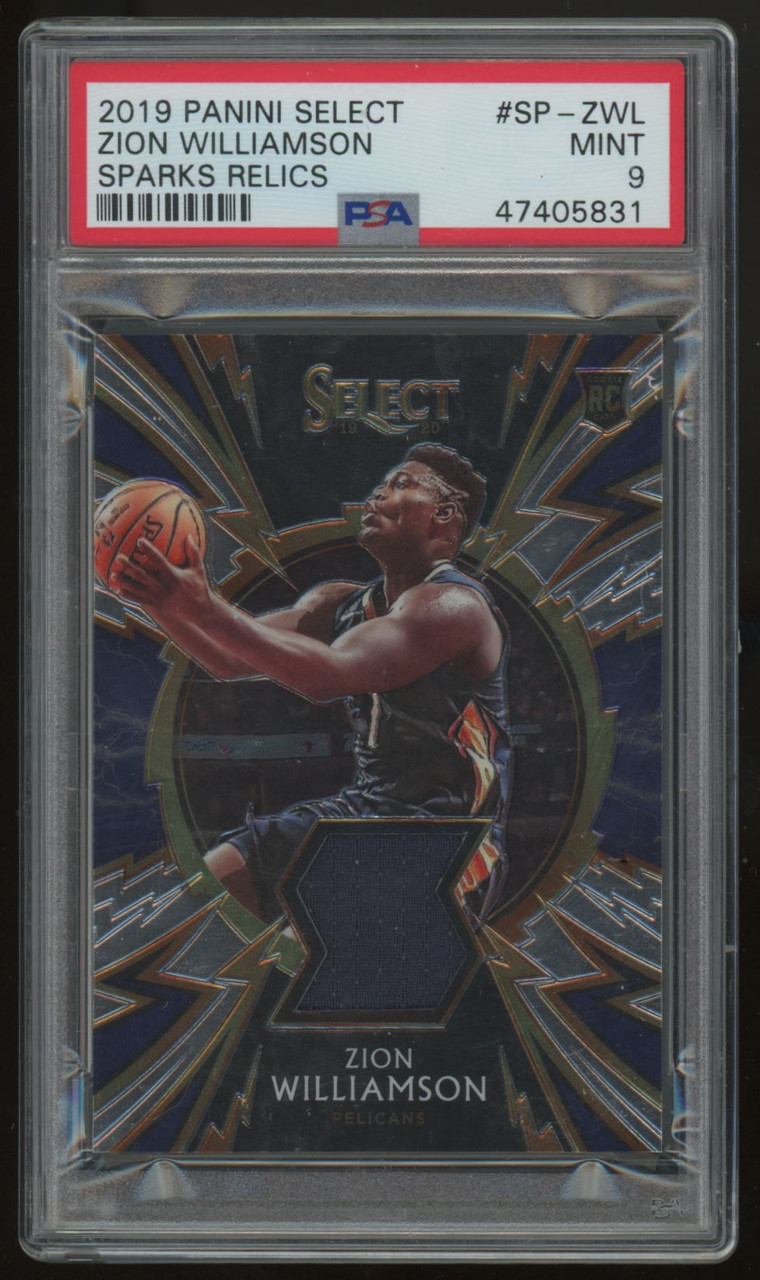 2019-20 Select Zion Williamson Sparks Jersey RC #SP-ZWL PSA 9