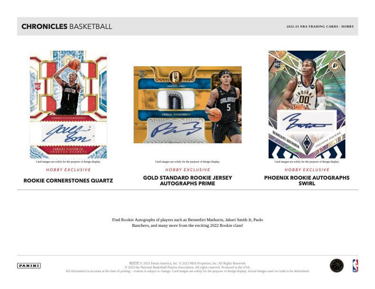 2022/23 Panini Chronicles Basketball NBA Hobby Box - Legends Fan Shop