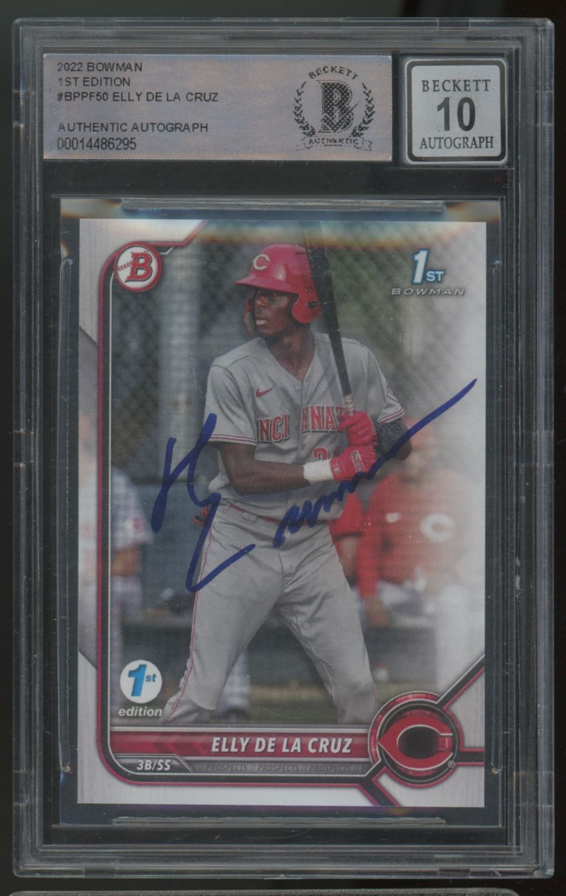 2022 Bowman 1st Edition Elly De La Cruz 1st Auto #BPPF-50 BGS 10