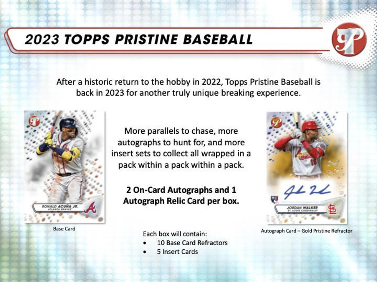 2023 Topps Pristine Baseball - Hobby Box