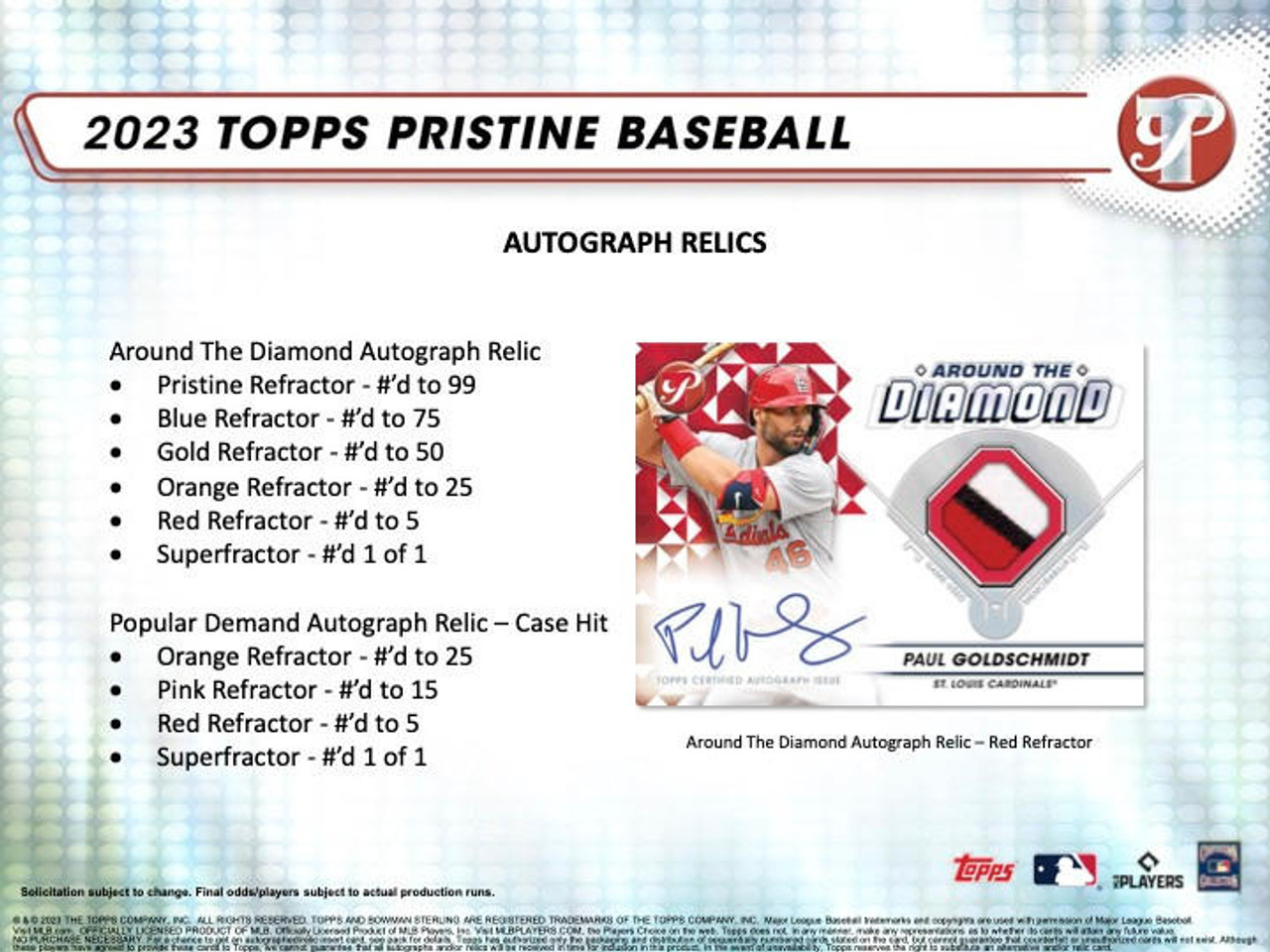 2023 Topps Pristine Baseball Hobby Box - Legends Fan Shop