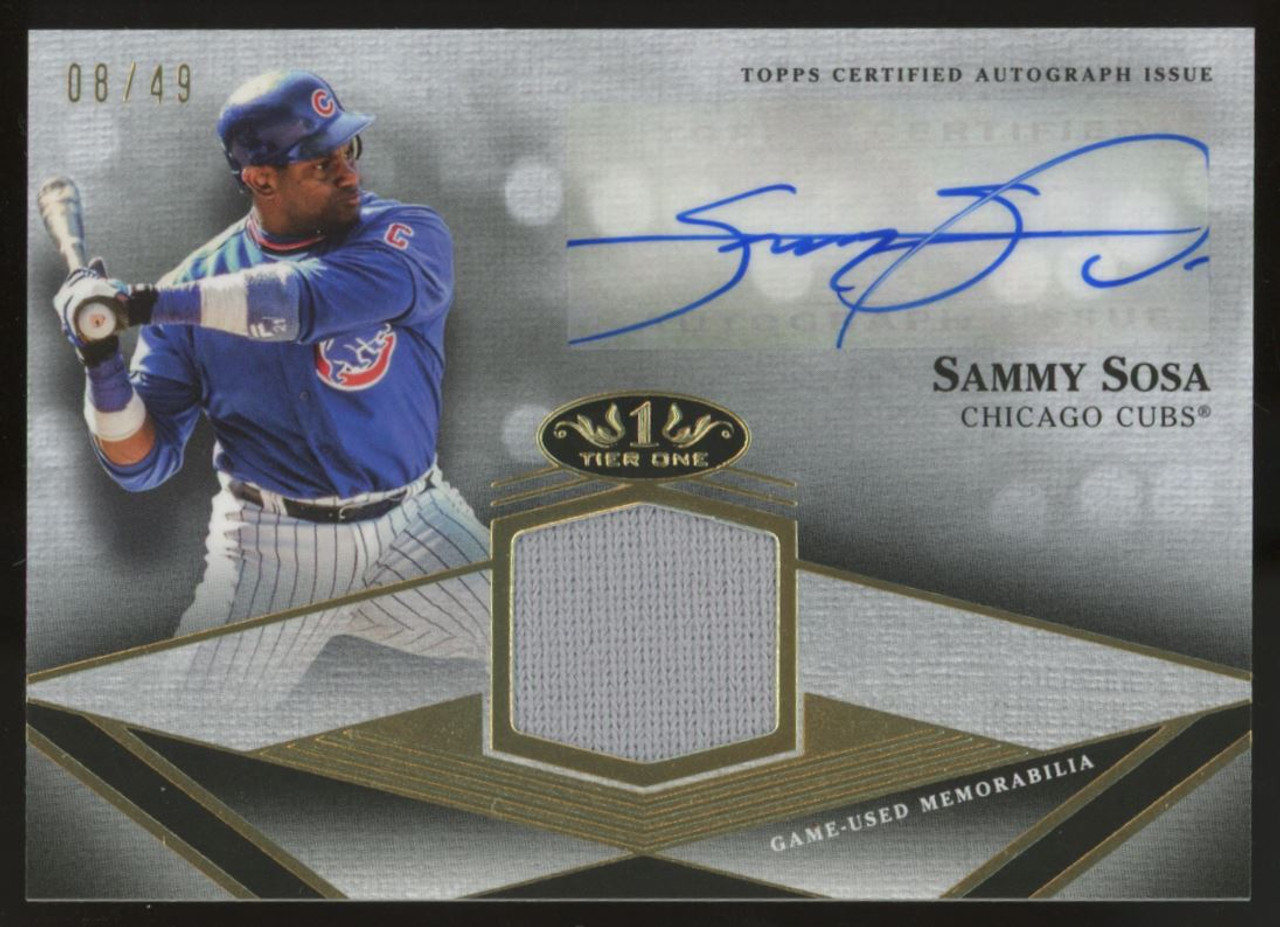 2022 Tier One Sammy Sosa Patch Auto /49 #T1AR-SSO