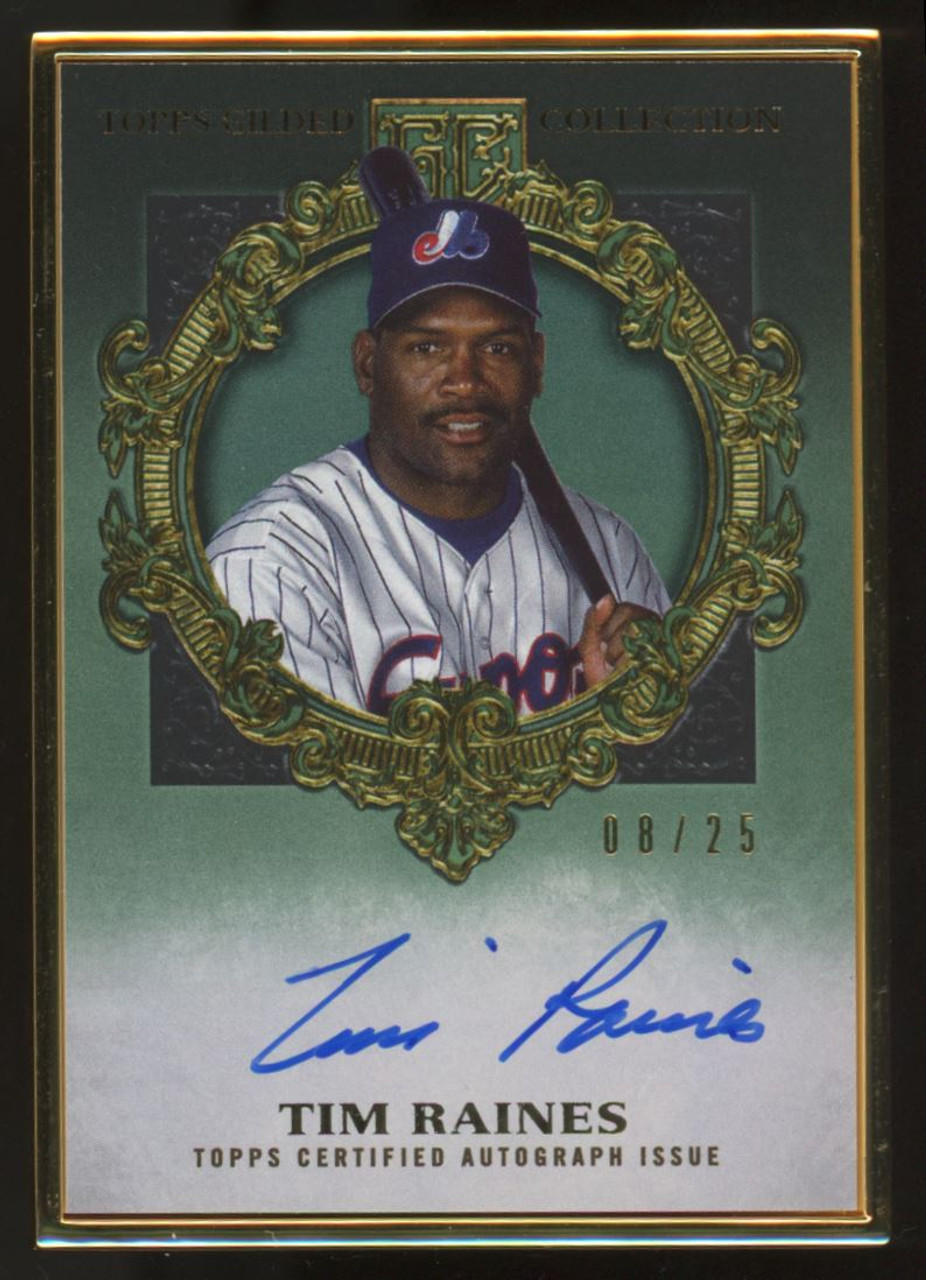 2022 Topps Gilded Collection Tim Raines Gold Framed Auto /25 #HAFA-TR