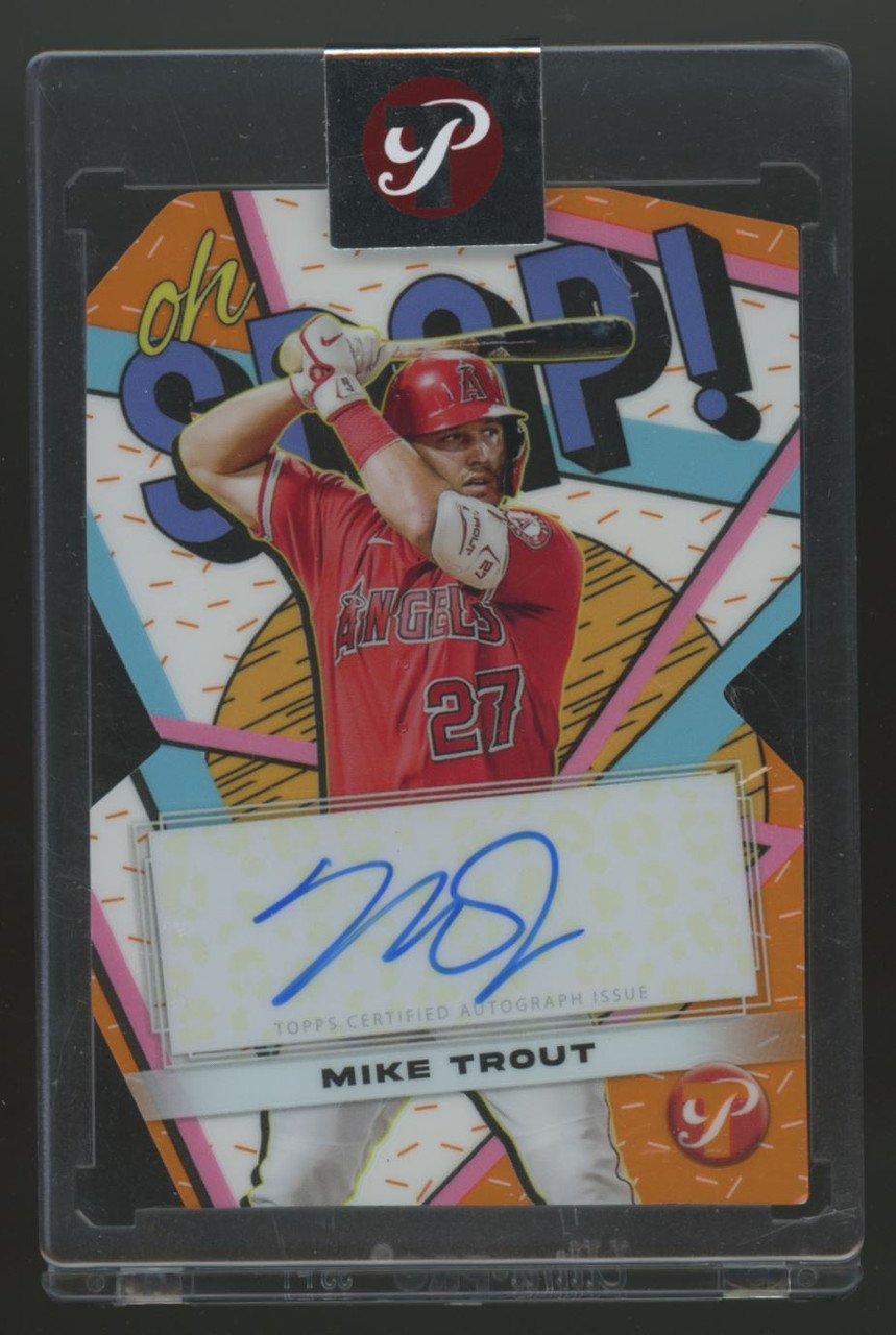 2023 Topps Pristine Mike Trout Oh Snap Die Cut Auto Orange /25