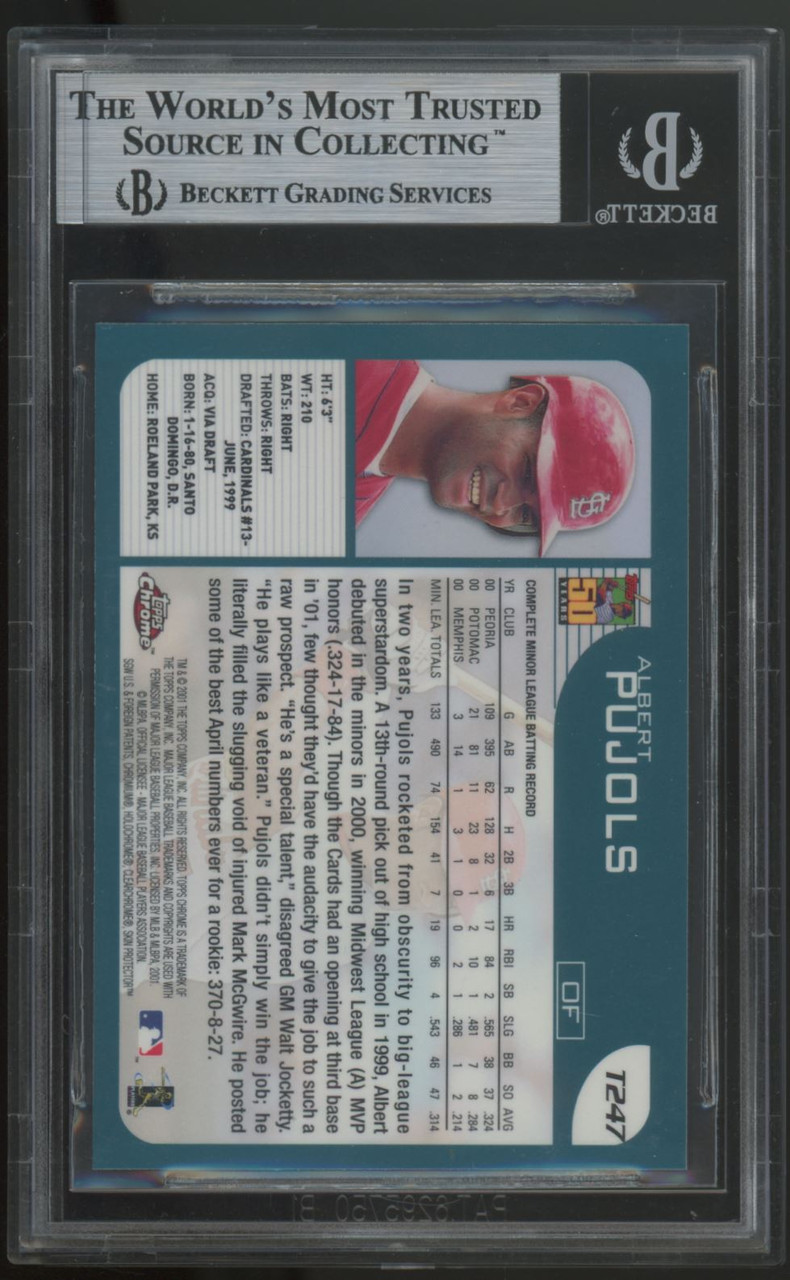 2001 Topps Traded Chrome Albert Pujols RC #T247 BGS 9