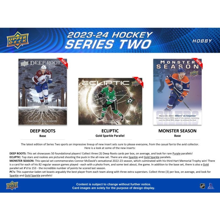 2023/24 Upper Deck Series 2 Hockey Hobby Box - Legends Fan Shop