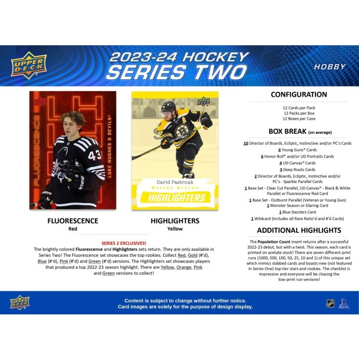 2023/24 Upper Deck Series 2 Hockey Hobby Box - Legends Fan Shop