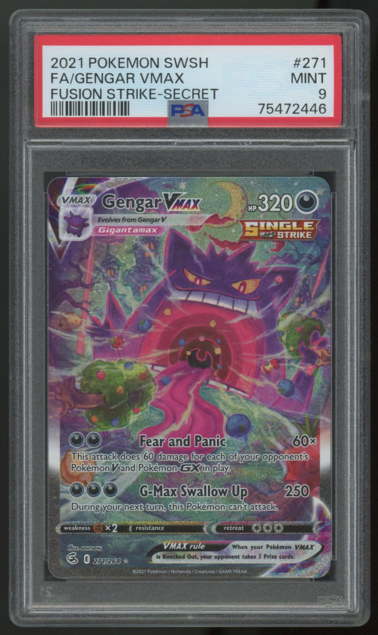 Gengar VMAX Alt Art - Fusion Strike (3D Card / Shadowbox )