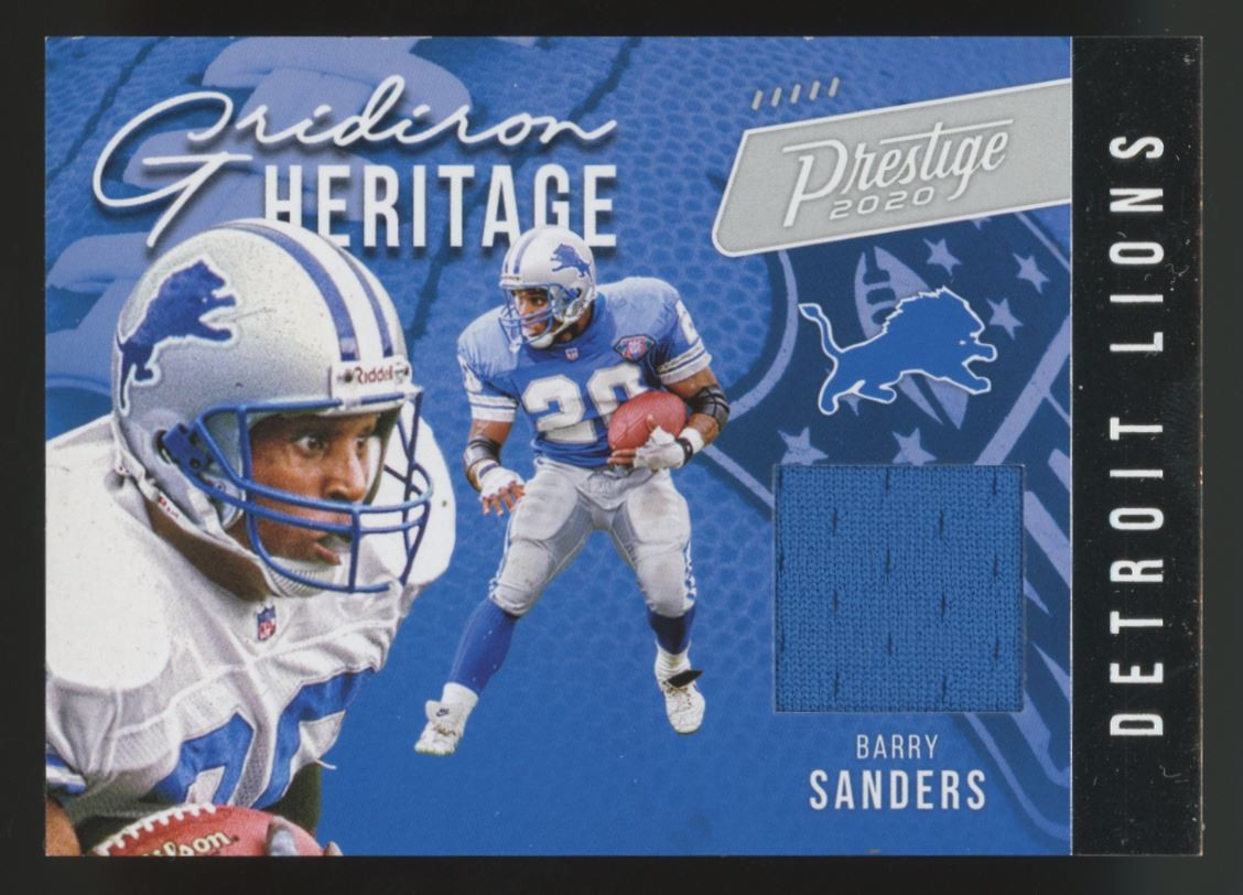 2020 Prestige Barry Sanders Gridiron Heritage Jersey GHBS Legends