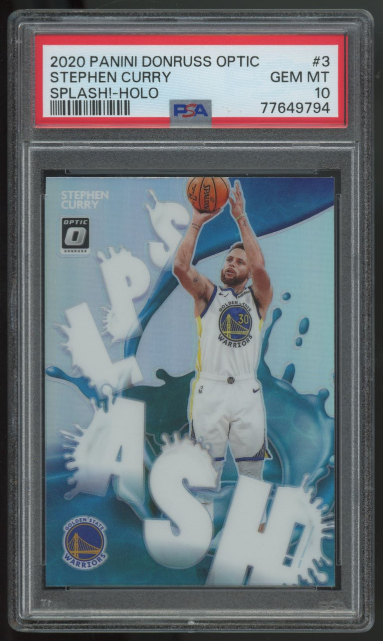 2020-21 Donruss Optic Stephen Curry Splash! Holo #3 PSA 10