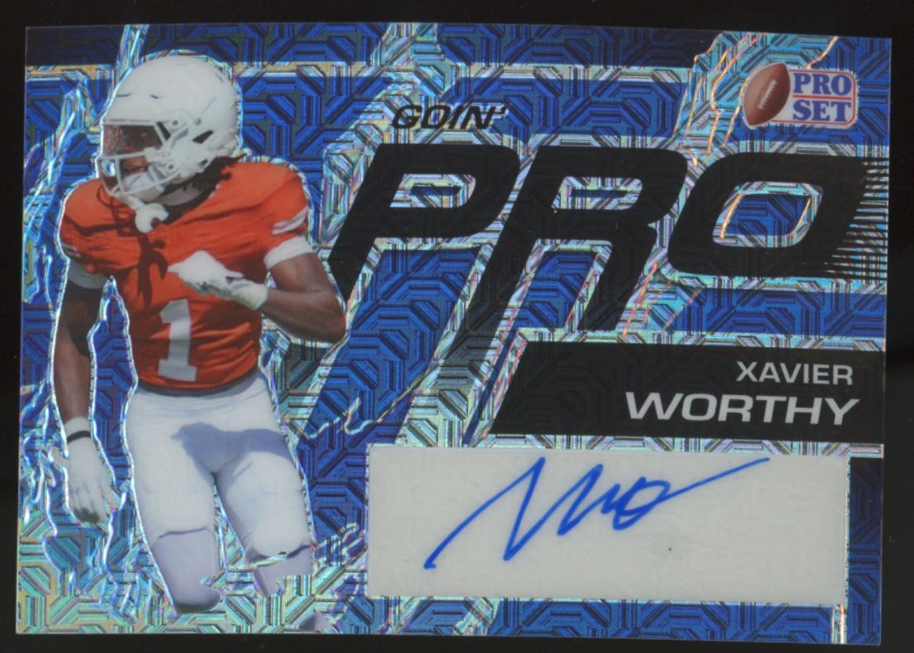 2023 Leaf Pro Set Xavier Worthy Goin Pro Auto Blue Mojo /15 #GP-XW1