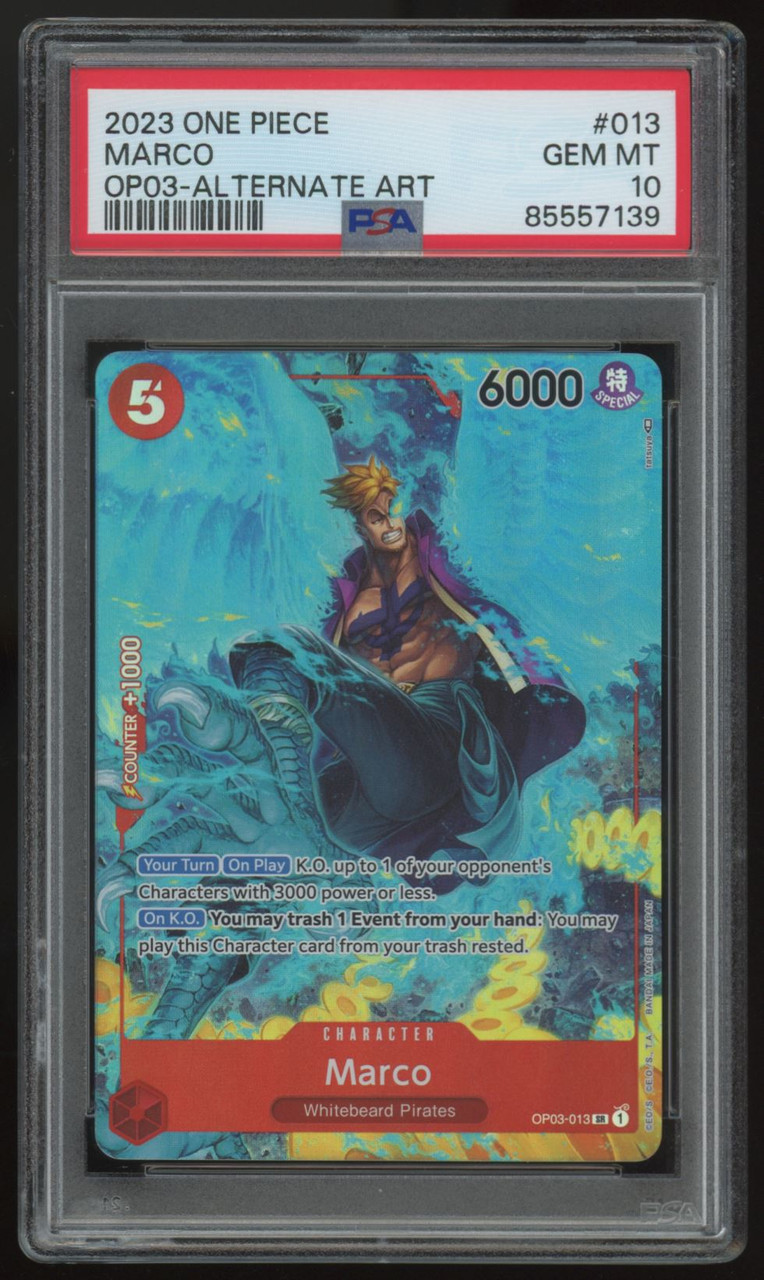 2023 One Piece Marco Pillars of Strength Alt Art #OP03-013 PSA 10